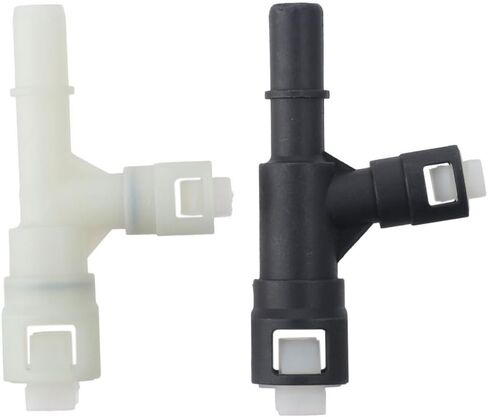 2 Pcs Heater Hose Connector, 15055343 15055342 Black & White Hose Fitting Replacement Car Accessories Parts for Cadillac, for Che-vrolet, for GMC in Saudi Arabia