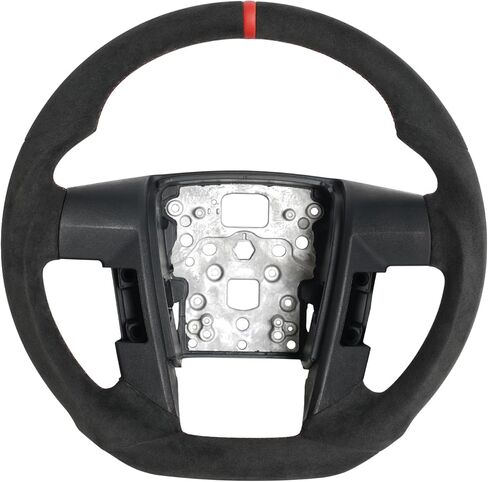 عجلة قيادة مصنوعة يدويًا من الجلد السويدي المسطح لسيارة Ford F150 2009-2014، قبضة مريحة مضادة للانزلاق مع أخاديد الأصابع ترقية رياضية (ليست مواصفات المجداف) in Kuwait