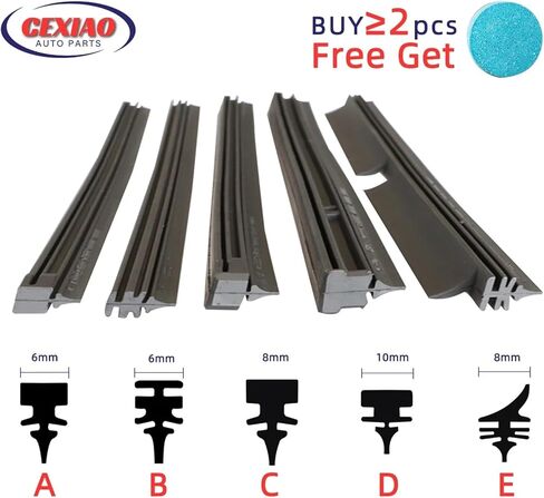 Car Wiper Rubber Refill Blade Windshield Wiper Insert Strip Generic Replacement 30cm To 80cm Fit All Types Fit for(Types B (6mm),22Inches 550mm) in Kuwait