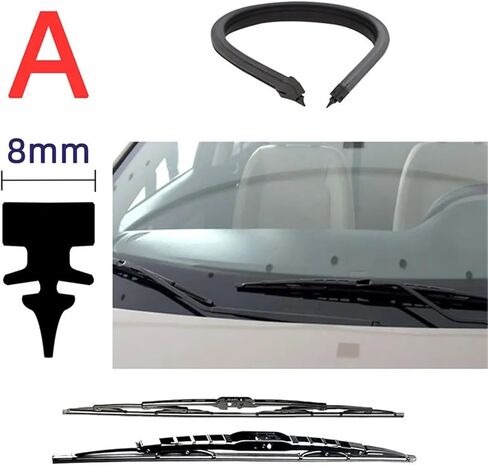 Car Wiper Rubber Refill Blade Windshield Wiper Insert Strip Generic Replacement 30cm To 80cm Fit All Types Fit for(Types B (6mm),22Inches 550mm) in Kuwait