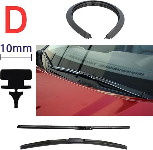 Car Wiper Rubber Refill Blade Windshield Wiper Insert Strip Generic Replacement 30cm To 80cm Fit All Types Fit for(Types B (6mm),22Inches 550mm) in Kuwait
