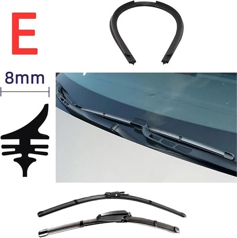 Car Wiper Rubber Refill Blade Windshield Wiper Insert Strip Generic Replacement 30cm To 80cm Fit All Types Fit for(Types B (6mm),22Inches 550mm) in Kuwait
