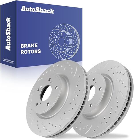 AutoShack 11.09 بوصة (281.8 مم) استبدال دوارات الفرامل الأمامية ذات التهوية لـ 2006-2024 Honda Civic 1998-2017 Honda Accord 2014-2015 Acura ILX 2008-2011 Acura CSX مجموعة قطعتين in Kuwait
