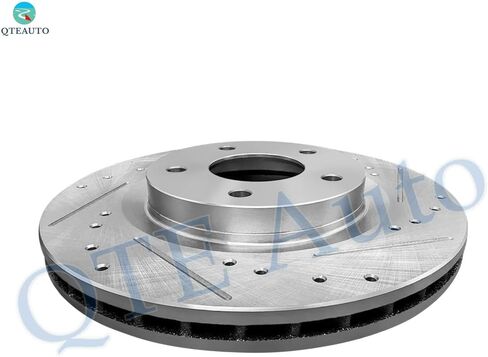 PM Auto Set of 12 Front 294mm-Rear 262mm Drilled Slotted Brake Disc Rotors-Front D1285 8402 Rear D1037 7940 Ceramic Brake Pad kit Replacement For 2008-2012 Dodge Caliber in Saudi Arabia