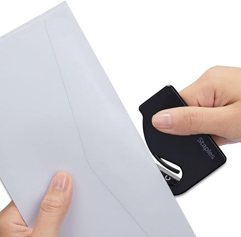 Staples Letter and Mail Opener, Concealed Blade, Black (6 Pack) in Saudi Arabia