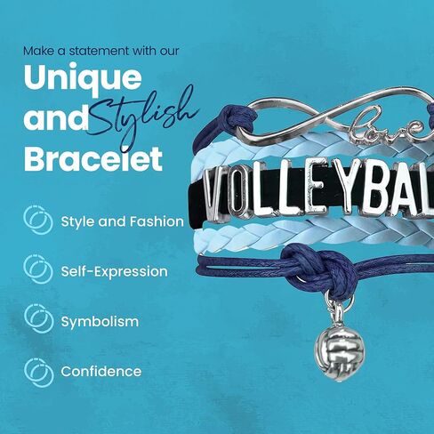 Infinity Collection Volleyball Bracelet- Volleyball Jewelry - Perfect Volleyball Gifts for Players in Kuwait