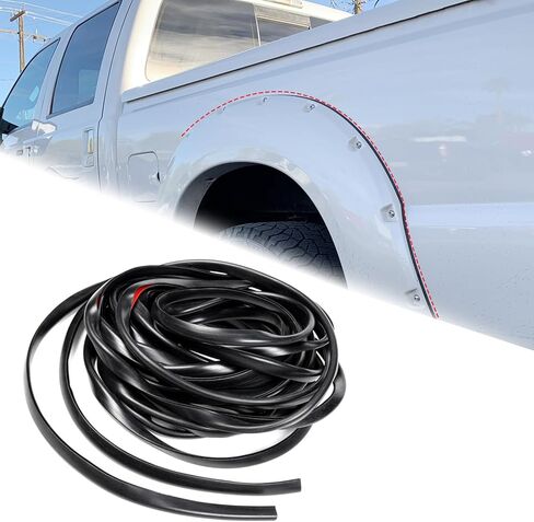 ALLGOOD Universal Fender Flares Edge Trim, Rubber Seal for Car and Truck Wheel Wells, Rubber Gasket for Fender Flare, Bonds w/ 3M Automotive-Grade Adhesive Tape, 30ft Wiper Style Trim Black in Saudi Arabia