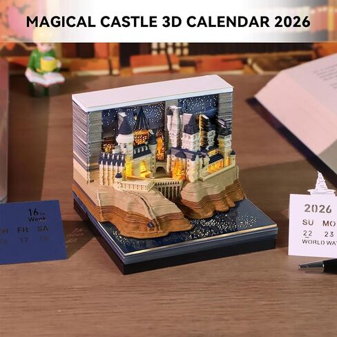 تقويم ثلاثي الأبعاد 2026، تقويم قطعة الوقت 2026، تقويمات ورقية منحوتة ورقية ملاحظات لاصقة، صفقة للاستخدام طويل الأمد كديكور مكتب، أو هدية عطلة مدروسة للأصدقاء والعائلة (شجرة ملونة) in Kuwait