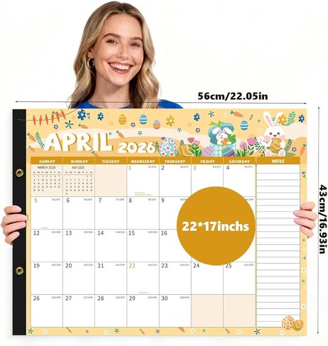Desk Calendar 2025-2026 , Large 22x17 Desk Pad Calendar from Oct 2025 to Dec 2026, Academic Planner with Cute Monthly Cartoon Themes, Waterproof Cover & Corner Protectors for Home, Office, School in Saudi Arabia