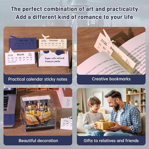 تقويم ثلاثي الأبعاد 2026، تقويم قطعة الوقت 2026، تقويمات ورقية منحوتة ورقية ملاحظات لاصقة، صفقة للاستخدام طويل الأمد كديكور مكتب، أو هدية عطلة مدروسة للأصدقاء والعائلة (شجرة ملونة) in Kuwait