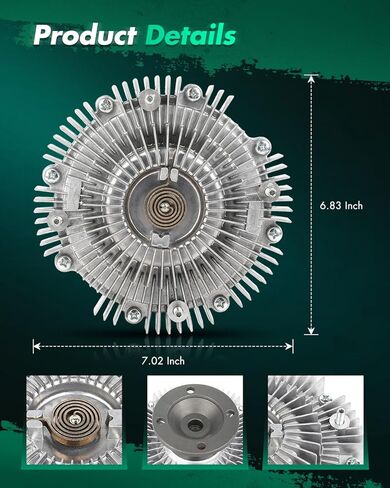 SCITOO Fan Clutch Electric Cooling Fan Parts Compatible with 2003-2004 GX470 2003-2004 4Runner 2001-2004 Sequoia 2003-2004 Tundra in Saudi Arabia