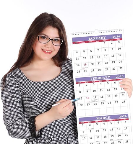 2024 Wall Calendar - Large 2-Month Calendar 2024 Display (Folded in a Month), 2024 Calendar, Jan 2024 - Jan 2025, 14.7" x 22.3", Wall Calendar 2024 in Saudi Arabia