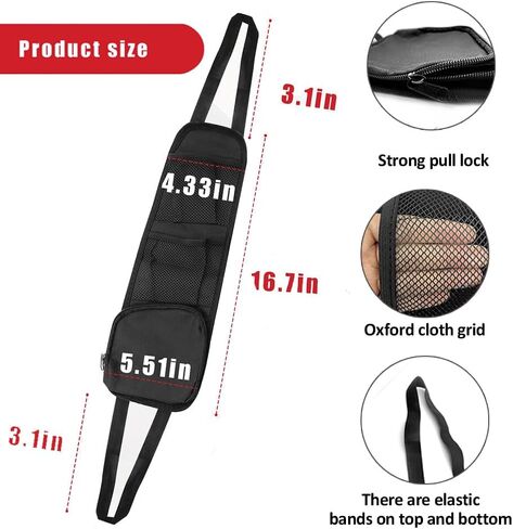 Car Seat Storage Hanging Bag, Black, Multi-Pocket Organizer, Waterproof, Suitable for Cars, SUVs, Trucks, Holds Phones & Wallets in Saudi Arabia