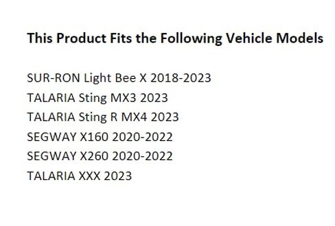 ضرس ألومنيوم خلفي من Tusk 54 سن أسود متوافق مع Talaria Sting MX3 2023/Sting R MX4 2023/متوافق مع SURRON Sur-Ron Light Bee X 2018-2023 in Saudi Arabia