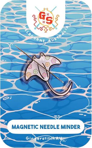 Floral Stingray, Magnetic Acrylic Needle Minder for Cross Stitch and Embroidery in Kuwait