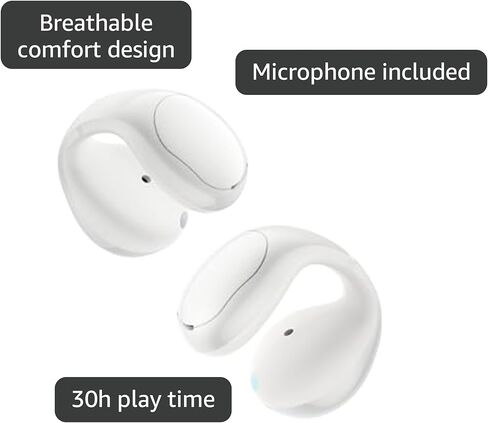 Soundcore C30i, Open-Ear Earbuds, Clip-On Headphones, Lightweight Comfort, Stable Fit, Firm-Shell Design, Attachable Ear Grips, Big Drivers for Clear Audio, 30H Play, IPX4 Water-Resistant(Renewed) in Saudi Arabia