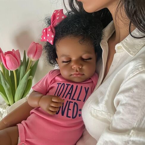 Pinky Reborn Baby Dolls كامل الجسم سيليكون دمية فتاة، 20 بوصة دمية واقعية طفل تولد من جديد دميات لعبة لهدايا عيد الميلاد in Saudi Arabia