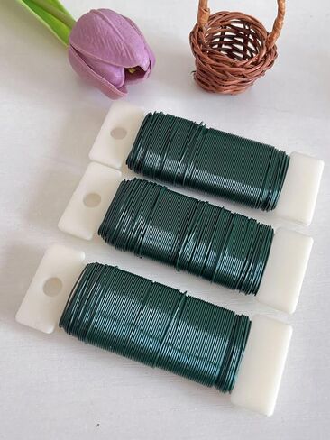 3-Pack 24 Gauge Green Flexible Wire, Iron Floral Wires for Crafts, Wreaths, Garland and Floral Arrangements in Saudi Arabia
