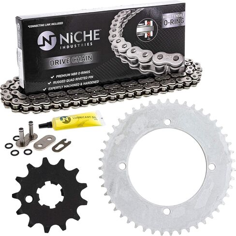 NICHE Drive Sprocket Chain Combo for Kawasaki KX65 Suzuki RM65 Front 13 Rear 47 Tooth 420VM-X X-Ring 110 Links in Saudi Arabia