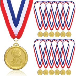 Soccer Medals for Kids, 12 Pieces Gold Metals Awards Medal for Kid’s Sports Soccer Games, Soccer Party Favors, 2 Inches in Kuwait