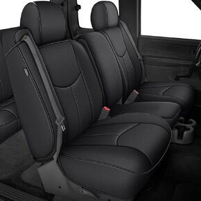 غطاء مقعد السيارة من AOMSAZTO لسيارة Chevy Silverado/GMC Sierra 1500 (1999-2006) - مجموعة كاملة من أغطية المقاعد باللون الأسود in Kuwait