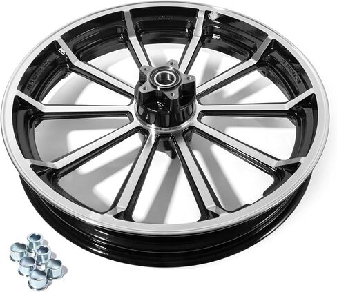 TOFR 21x3.5 Front Wheel Rim Dual Disc 21 inch Milled Black For Harley Touring 2000-2008 Electra Glide Street Glide Road Glide Road King 2001 2002 2003 2004 2005 2006 2007 /W Floating Front Rotors in Saudi Arabia