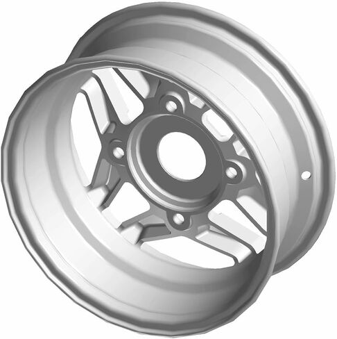 Polaris Rim Cast، أمامي، 14 × 5.5، أسود متوسط ​​اللمعان، قطعة OEM الأصلية 1522277-067، الكمية 1 in Saudi Arabia