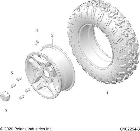 Polaris Rim Cast، أمامي، 14 × 5.5، أسود متوسط ​​اللمعان، قطعة OEM الأصلية 1522277-067، الكمية 1 in Saudi Arabia
