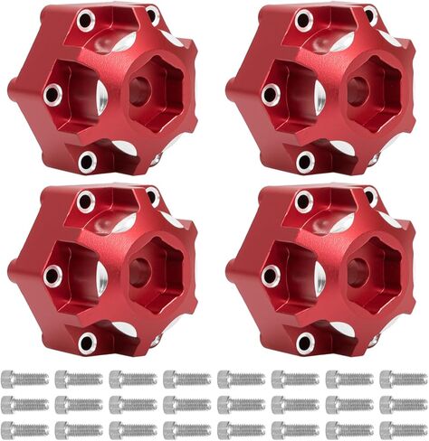 1/10 6x30 to 14mm Aluminum Hex Adapters 20mm Thickness for 1/10 Proline Arrma Senton Granite Wheel Hex Hub Adapter Upgrade Parts (Black) in Saudi Arabia