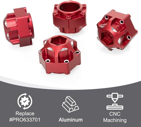1/10 6x30 to 14mm Aluminum Hex Adapters 20mm Thickness for 1/10 Proline Arrma Senton Granite Wheel Hex Hub Adapter Upgrade Parts (Black) in Saudi Arabia