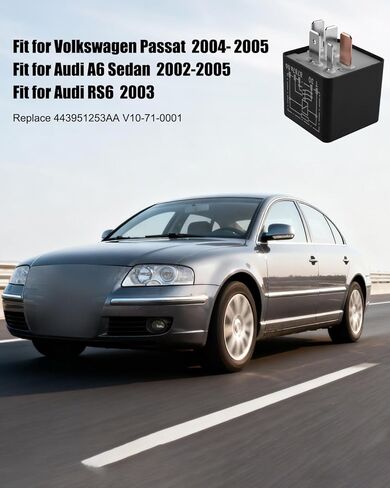 Automotive Power Relay 12VDC 25A 5-Pin Fit for Volkswagen Touareg Audi A6 RS6 S6 2004-2010 Replace 443951253AA #219 899574000 V10-71-0001, Automotive Relay Switch SPDT in Saudi Arabia
