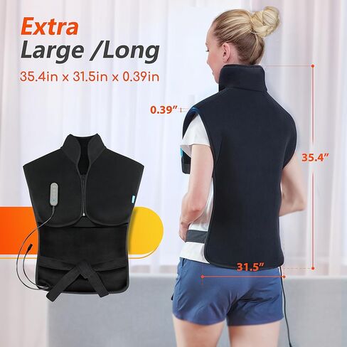 COMFIER 2 في 1 سخان القدم ووسادة التدفئة لتخفيف آلام الظهر، 24 بوصة × 20 بوصة لتدفئة القدم تحت المكتب، تدفئة القدم الكبيرة جدًا للنساء، 6 مستويات حرارة / 4 مؤقت / ساعتين إيقاف تلقائي، هدايا للرجال والنساء in Kuwait