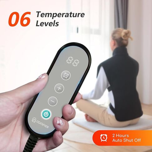 COMFIER 2 في 1 سخان القدم ووسادة التدفئة لتخفيف آلام الظهر، 24 بوصة × 20 بوصة لتدفئة القدم تحت المكتب، تدفئة القدم الكبيرة جدًا للنساء، 6 مستويات حرارة / 4 مؤقت / ساعتين إيقاف تلقائي، هدايا للرجال والنساء in Kuwait