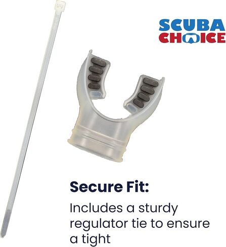 Scuba Choice Scuba Diving Ultra Clear Silicone Mouthpiece with Color Tab & Regulator Tie Pink in Saudi Arabia