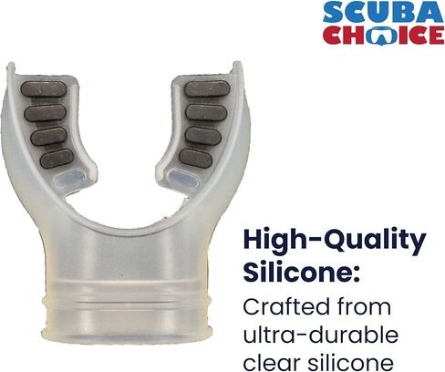 Scuba Choice Scuba Diving Ultra Clear Silicone Mouthpiece with Color Tab & Regulator Tie Pink in Saudi Arabia