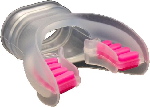 Scuba Choice Scuba Diving Ultra Clear Silicone Mouthpiece with Color Tab & Regulator Tie Pink in Saudi Arabia