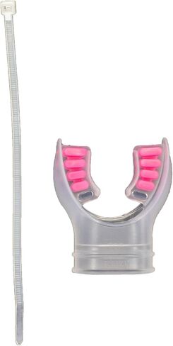 Scuba Choice Scuba Diving Ultra Clear Silicone Mouthpiece with Color Tab & Regulator Tie Pink in Saudi Arabia