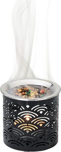 MaMeMi Incense Burner Iron Black Height 6 cm in Kuwait