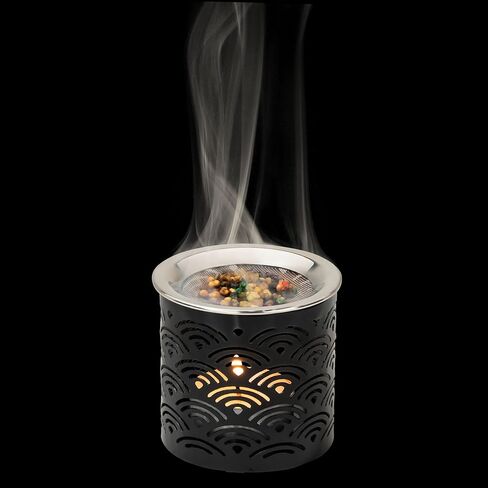 MaMeMi Incense Burner Iron Black Height 6 cm in Kuwait