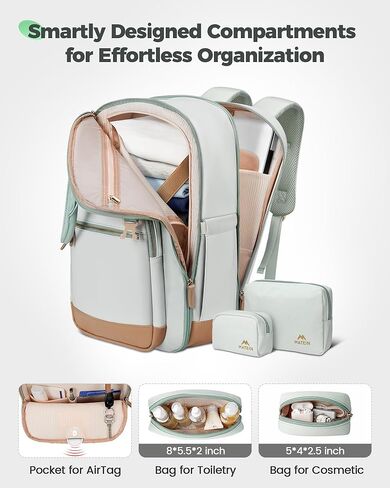 حقيبة ظهر MATEIN مقاس 18 × 14 × 8 لأغراض شخصية لشركة Spirit Airline، وحقائب حمل أسفل المقعد من TSA للنساء مع حجرة أحذية قابلة للفصل، وحافظة كمبيوتر محمول مقاس 15.6 بوصة ومنفذ شحن USB C in Saudi Arabia