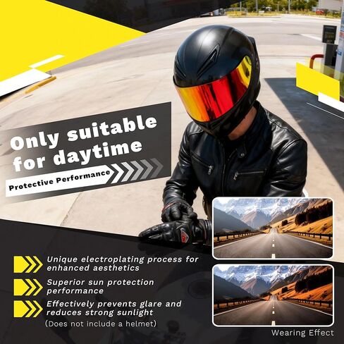 K1S Visor Replacements Compatible with AGV K1 K1S K3SV K5 K5S Helmets 1 Pack Revo Smoke Red Suitable for Only Day Use in Saudi Arabia
