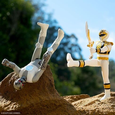 Super7 Mighty Morphin Power Rangers White Ranger 3.75 in Reaction Figure Classic Collectibles and Retro Toys in Saudi Arabia