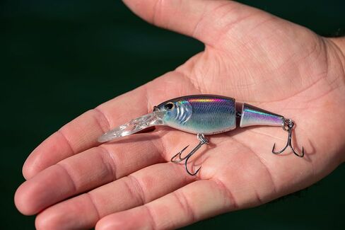 Berkley Flicker Shad Jointed Fishing Lure, Slick Smelt, 1/3 oz, 2 3/4in | 7cm Crankbaits, Size, Profile and Dive Depth Imitates Real Shad, Equipped with Fusion19 Hook in Saudi Arabia