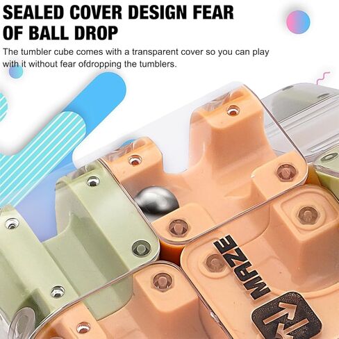 Large 3D Labyrinth Cube Puzzle – Engaging Brain Teaser Toy，3D Labyrinth Stress Balls for Adults, Brain Training Maze Cube, Logic Puzzle Cube for Stress Relief & Focus – Gift for Teens & Adults in Saudi Arabia