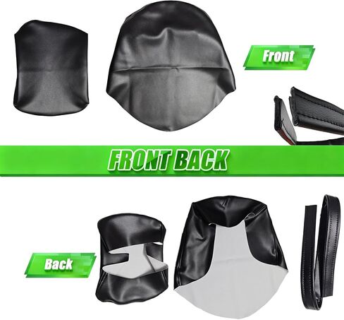 غطاء مقعد ملتف بالكامل لسيارة Honda VT 600 VT600 C/CD Shadow VLX Deluxe 1988-2008 / جلد ممتاز/مقاوم للماء/مقاوم للبقع (أسود) in Kuwait