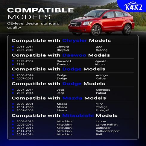 K80258 Zinc-Nickel Alloy Front Stabilizer Sway Bar End Link for Jeep Compass Patriot/Mazda MPV Protege/Dodge Caliber Avenger/Chrysler 200 Sebring/MITSUBISHI Lancer Outlander RVR/Daewoo Leganza Nubira in Kuwait