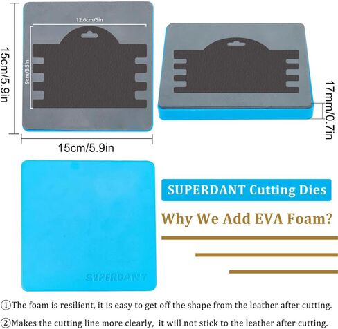 SUPERDANT Two Types Card Packs Leather Die Wooden Die Cutter Leathers Cutting Dies DIY Art Crafts Leathers Dies Cutter for Men Women Leather Making for Handmade Lover Gifts in Saudi Arabia