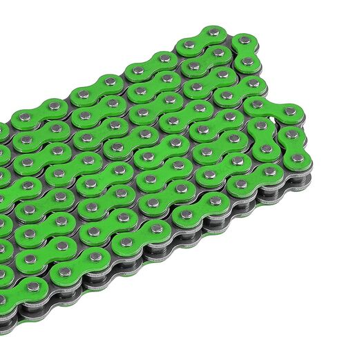 سلسلة محرك Caltric Green 525-Pitch 120-Links متوافقة مع ATV/UTV/Quad/Side X Side/الدراجة النارية/Dirtbike/مع برشام ومشبك على الوصلات الرئيسية in Kuwait