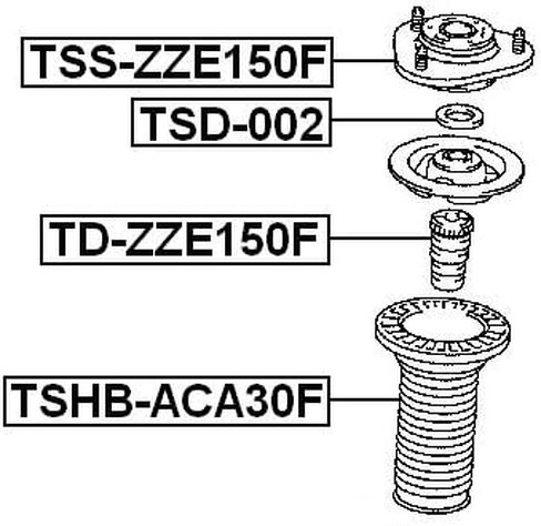 4860912570 - Front Shock Absorber Support For Toyota - Febest in Saudi Arabia