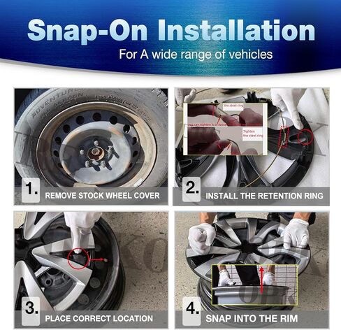 أغطية عجلات Hubcap مقاس 16 بوصة لسيارة Honda Civic Sedan 2016-2026، ABS+PC استبدال Hubcap بلاستيكي لـ 16-26 Civic Sedan 16 بوصة أسود لامع مجموعة من 4 OEM # 42700-TBA-A12 in Kuwait